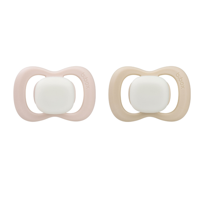 chupeta que brilha, pacote duplo - blush + latte