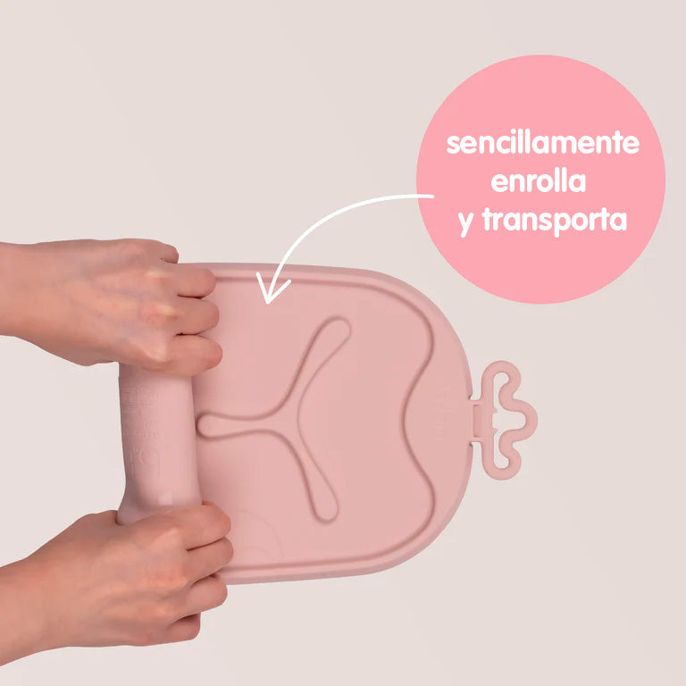 Roll + Go Mealtime Mat - Blush