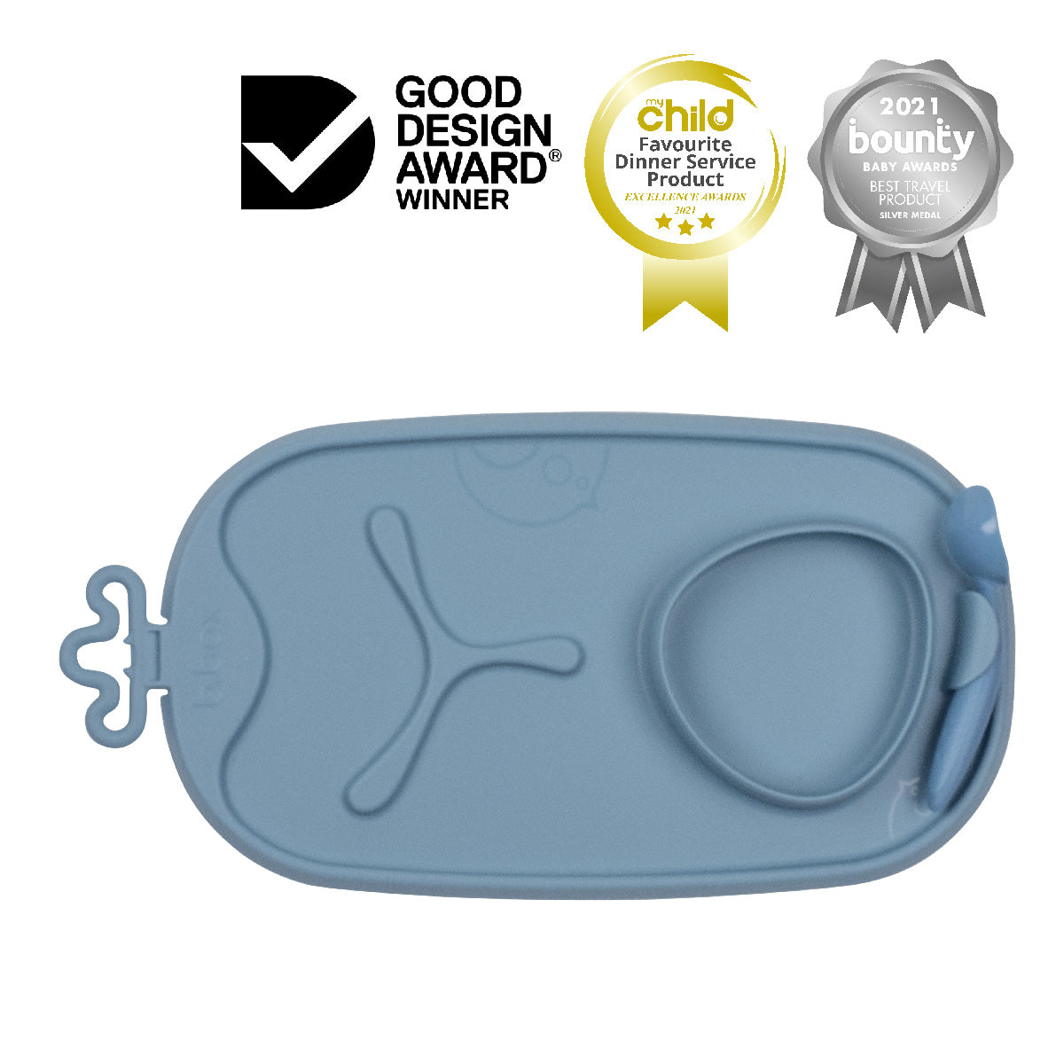 bandeja de silicona Roll + Go con cuchara – ocean