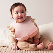 babero de silicona – blush