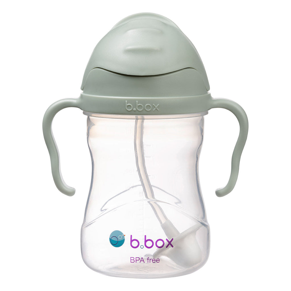 taza con pajita flexible con pesa – sage