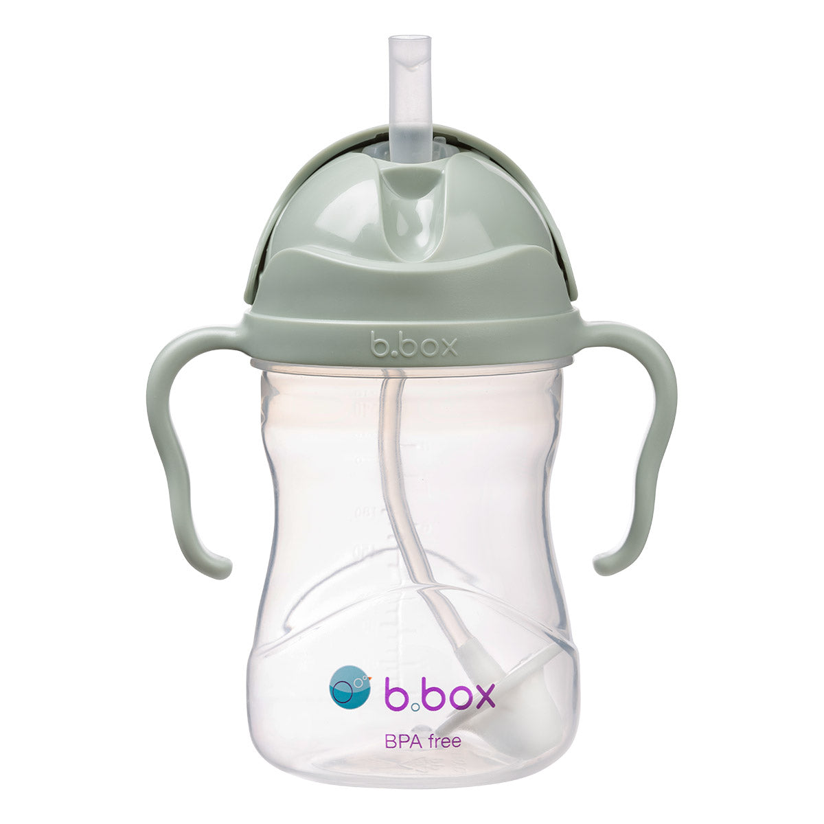 taza con pajita flexible con pesa – sage
