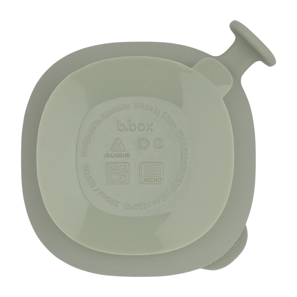 cuenco de silicona con tapa – sage