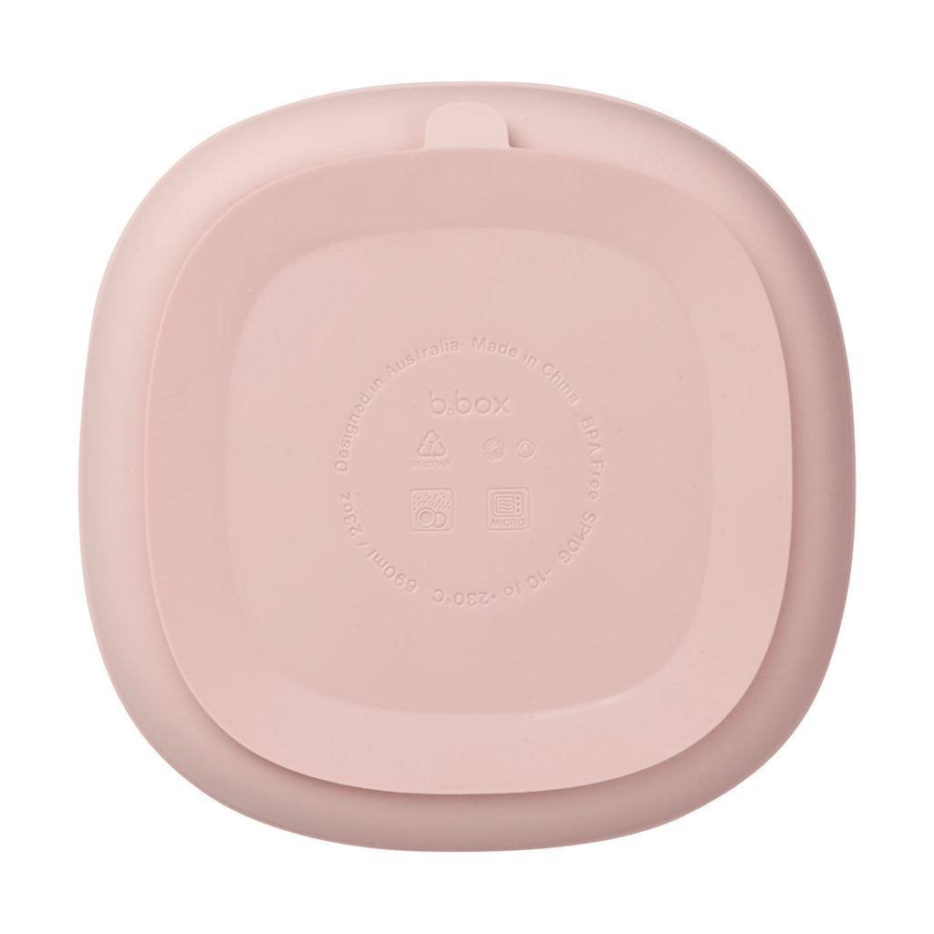 plato de silicona con tapa – blush
