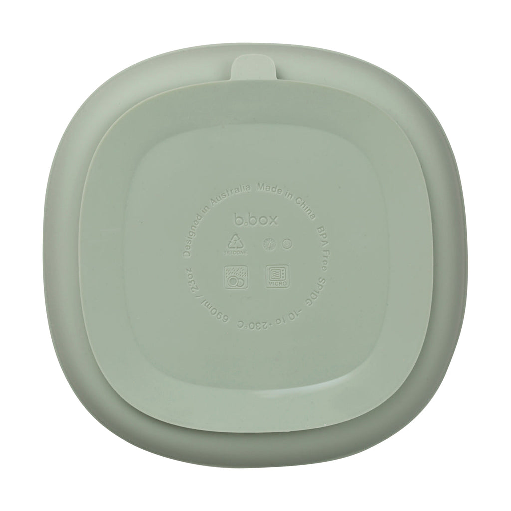 plato de silicona con tapa – sage