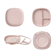 plato 2 en 1 con ventosa y compartimentos extraíbles - blush