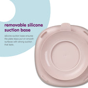 plato 2 en 1 con ventosa y compartimentos extraíbles - blush