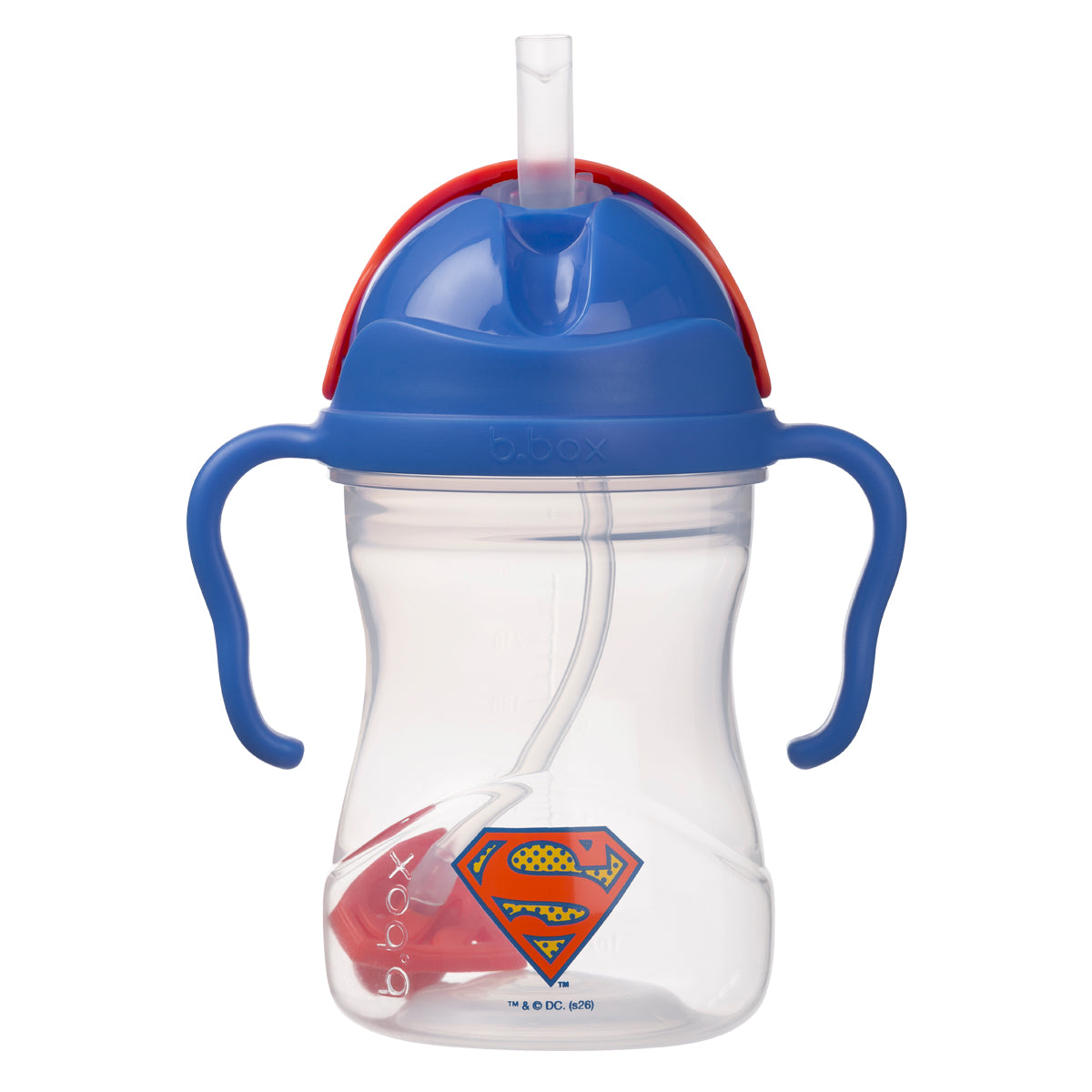 taza con pajita flexible con pesa – Superman