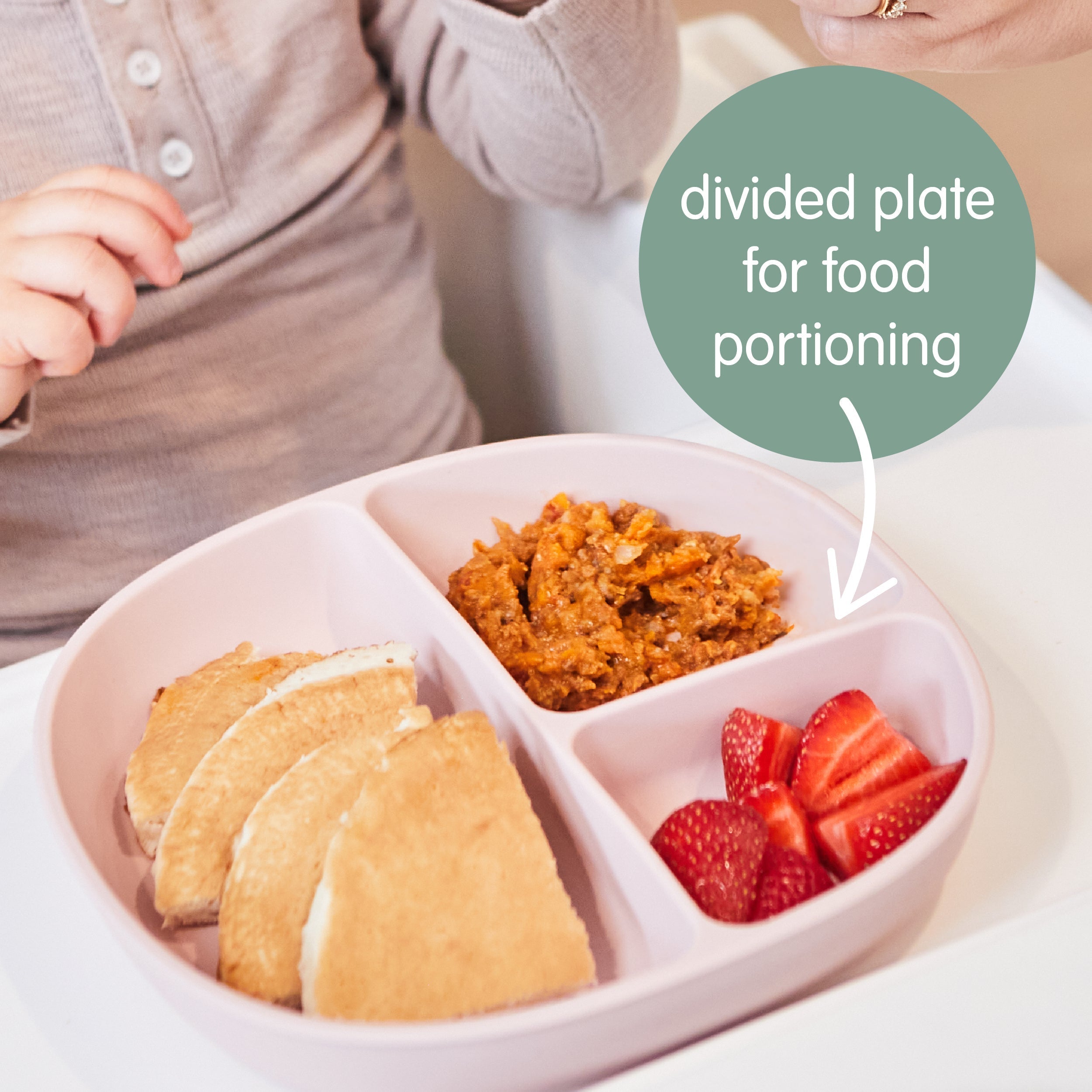 plato de silicona con tapa – blush