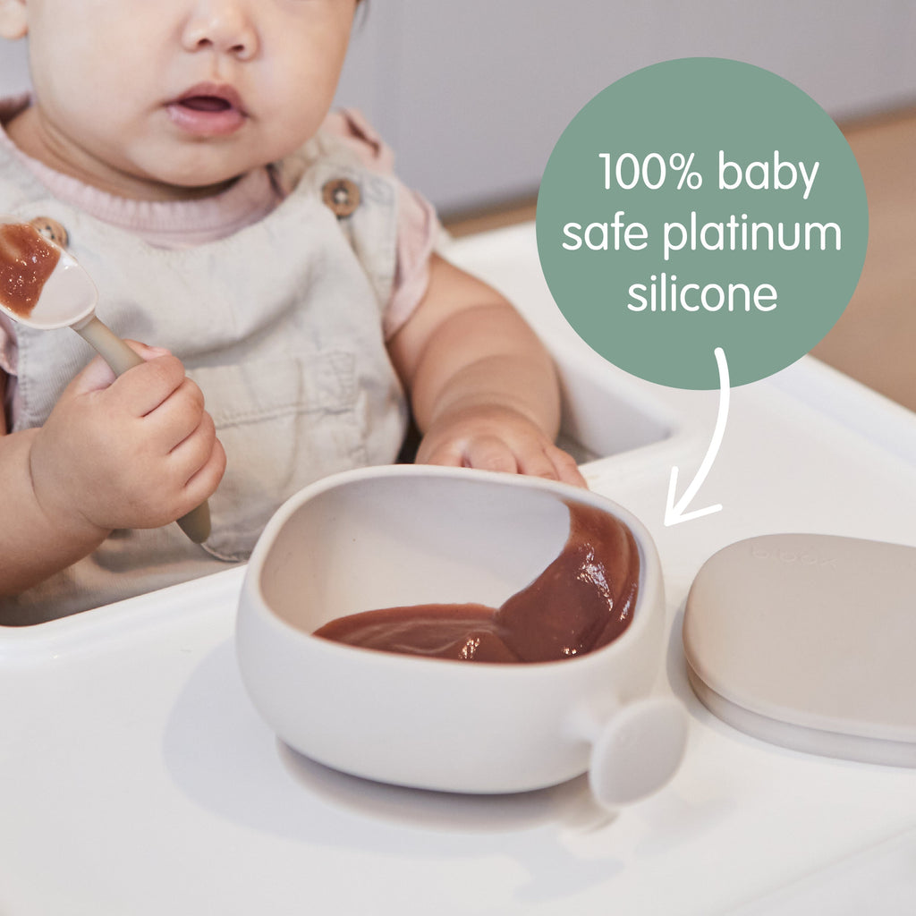 cuenco de silicona con tapa – sage