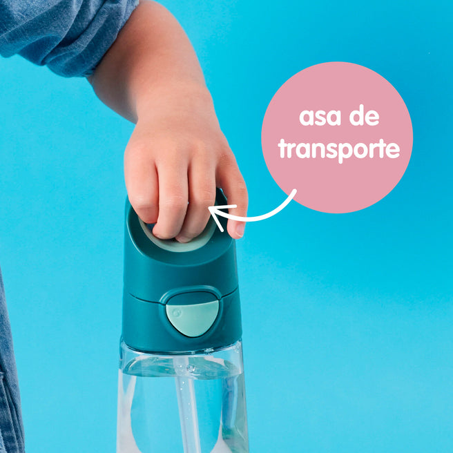 botella Tritan™ con pajita 450ml – emerald forest