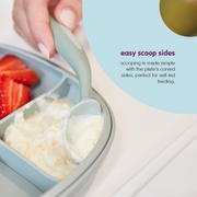 plato 2 en 1 con ventosa y compartimentos extraíbles – latte