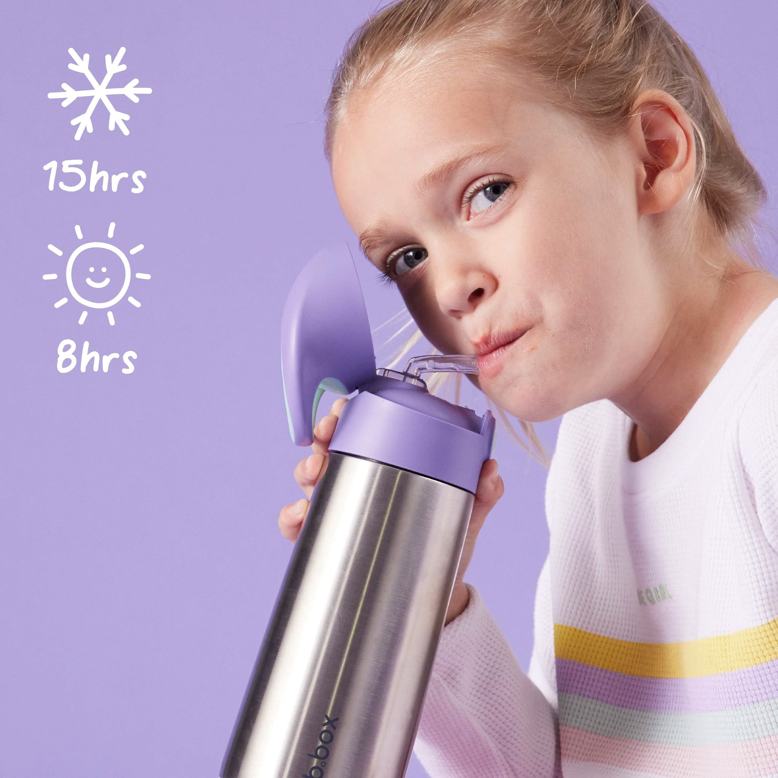 500ml insulated drink bottle - indigo rose - b.box for kids