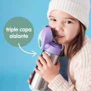 botella térmica con pajita 500ml – lilac pop