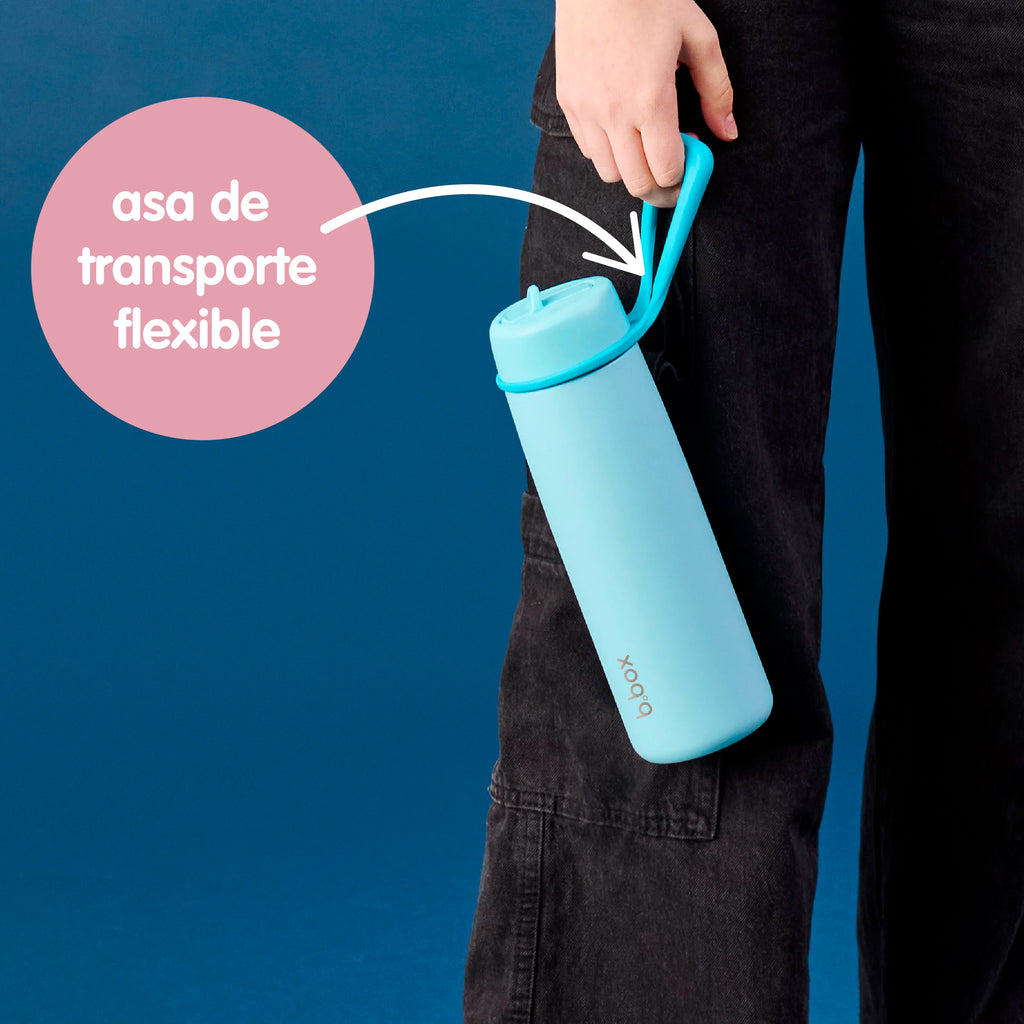 botella térmica con boquilla plegable y asa 690ml - lilac love
