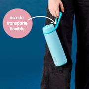 botella térmica con boquilla plegable y asa 690ml - lilac love