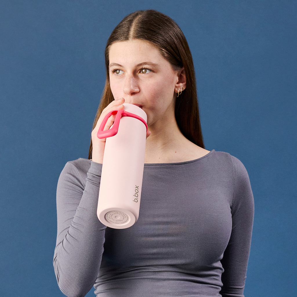 botella térmica con boquilla plegable y asa 690ml - pink paradise