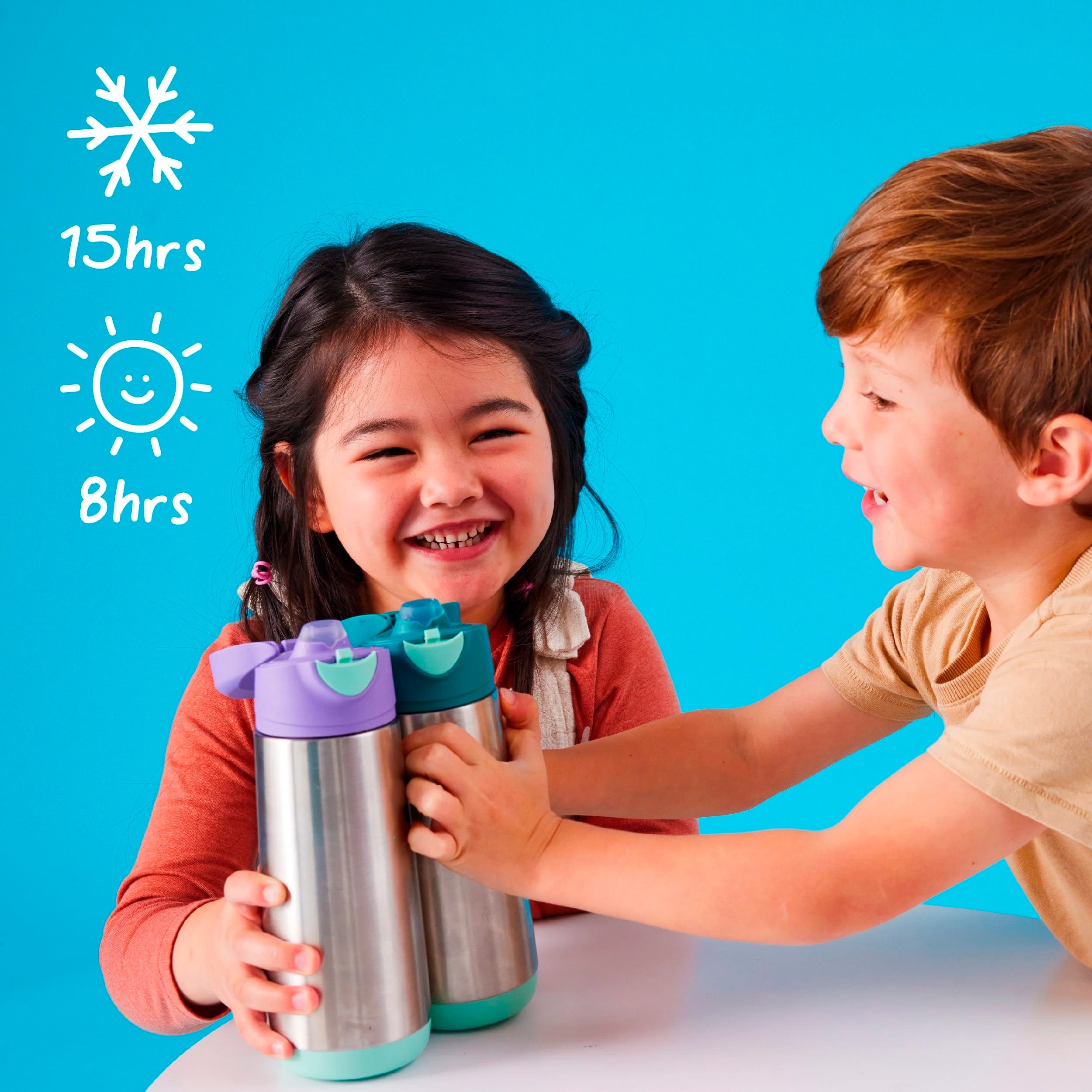 500ml insulated sport spout bottle - emerald forest - b.box for kids