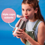 botella térmica con boquilla y asa 500ml - midnight