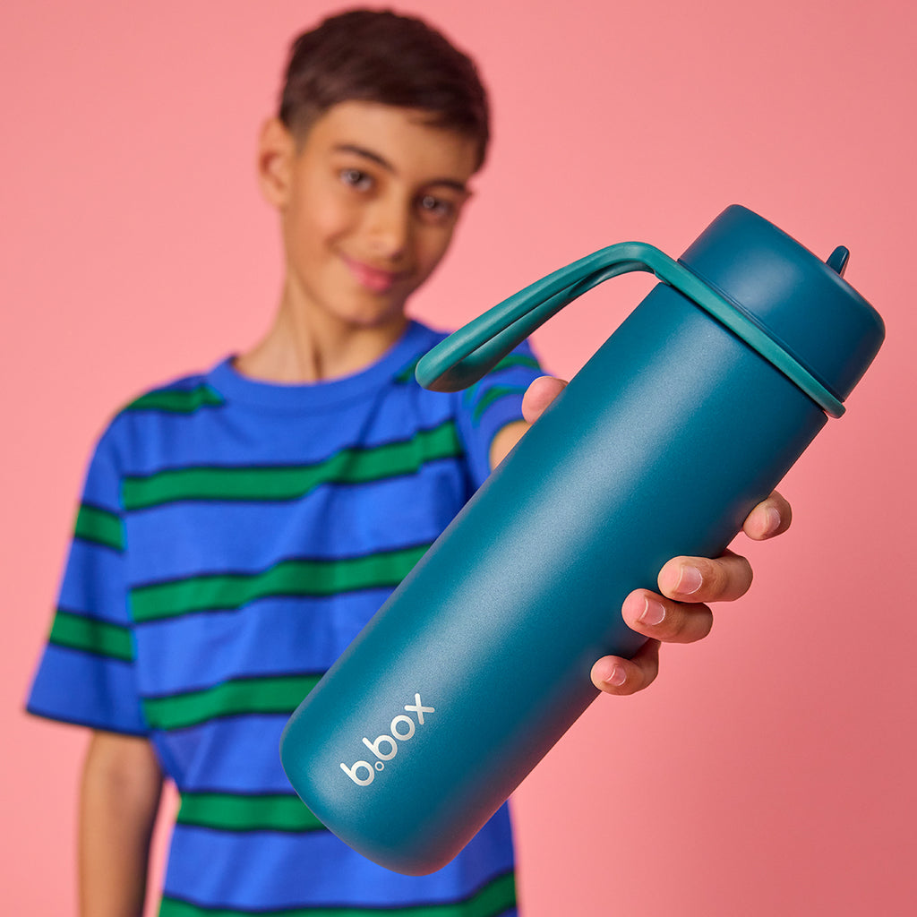 botella térmica con boquilla plegable y asa 690ml - sea glass