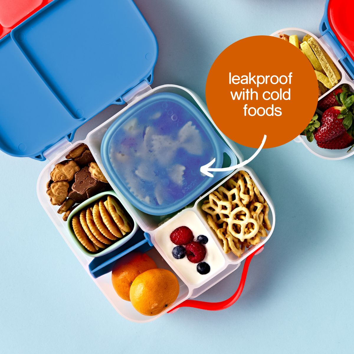 depósito con tapa para lunchbox - ocean