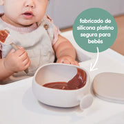 Silicone Bowl + Lid - latte