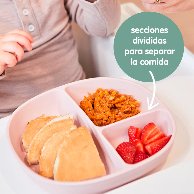 Silicone Plate + Lid - blush